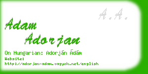 adam adorjan business card